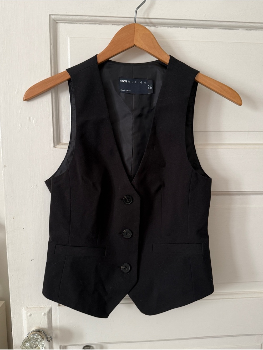 ASOS Black Tailored Waistcoat Vest